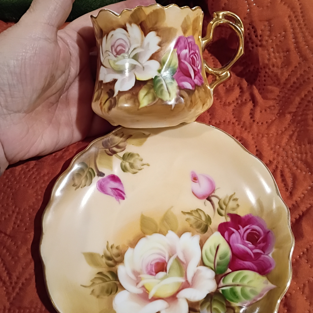 Floral Teacup and Saucer Set
